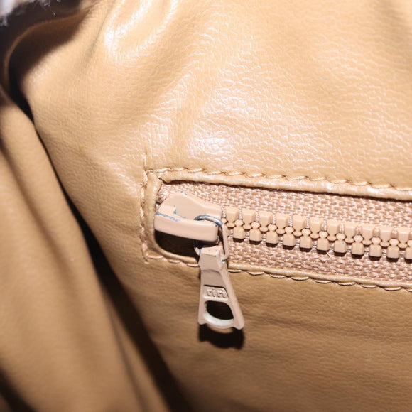 CELINE Macadam Boston Bag PVC Brown Gold Tone Auth 209797