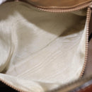 CELINE Macadam Boston Bag PVC Brown Gold Tone Auth 209797-21