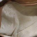 CELINE Macadam Boston Bag PVC Brown Gold Tone Auth 209797-22