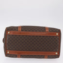 CELINE Macadam Boston Bag PVC Brown Gold Tone Auth 209797-9