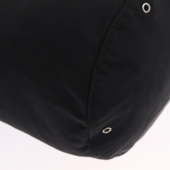 PRADA Shoulder Bag Nylon Black Silver Auth 209798A