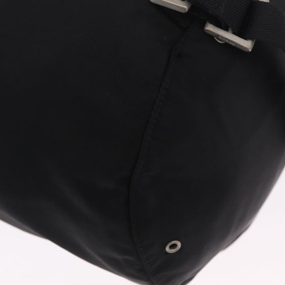 PRADA Shoulder Bag Nylon Black Silver Auth 209798A