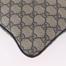 GUCCI GG Supreme Shoulder Bag PVC Navy Silver 201446 Auth 209799A-15