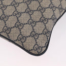 GUCCI GG Supreme Shoulder Bag PVC Navy Silver 201446 Auth 209799A-16
