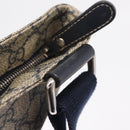 GUCCI GG Supreme Shoulder Bag PVC Navy Silver 201446 Auth 209799A-18