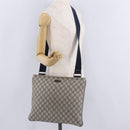 GUCCI GG Supreme Shoulder Bag PVC Navy Silver 201446 Auth 209799A-27