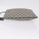 GUCCI GG Supreme Shoulder Bag PVC Navy Silver 201446 Auth 209799A-5