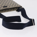 GUCCI GG Supreme Shoulder Bag PVC Navy Silver 201446 Auth 209799A-7