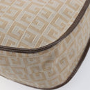 GIVENCHY Shoulder Bag Canvas Beige Silver Auth 209801A-12