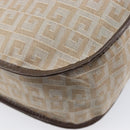 GIVENCHY Shoulder Bag Canvas Beige Silver Auth 209801A-13