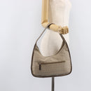 GIVENCHY Shoulder Bag Canvas Beige Silver Auth 209801A-24