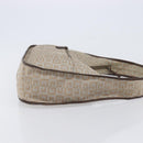 GIVENCHY Shoulder Bag Canvas Beige Silver Auth 209801A-4