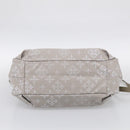 Russet Boston Bag PVC Leather 2way Gray Gold Auth 209802A-11