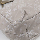 Russet Boston Bag PVC Leather 2way Gray Gold Auth 209802A-15