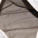 Russet Boston Bag PVC Leather 2way Gray Gold Auth 209802A-18