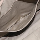 Russet Boston Bag PVC Leather 2way Gray Gold Auth 209802A-22