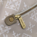 Russet Boston Bag PVC Leather 2way Gray Gold Auth 209802A-23