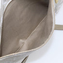 Russet Boston Bag PVC Leather 2way Gray Gold Auth 209802A-24