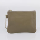 Russet Boston Bag PVC Leather 2way Gray Gold Auth 209802A-25
