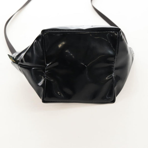 Herve Chapelier Shoulder Pouch Patent Black Auth 209804A