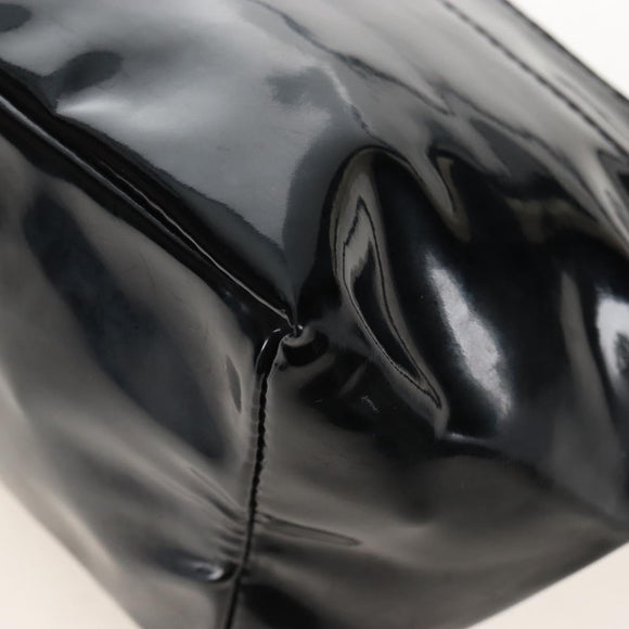 Herve Chapelier Shoulder Pouch Patent Black Auth 209804A