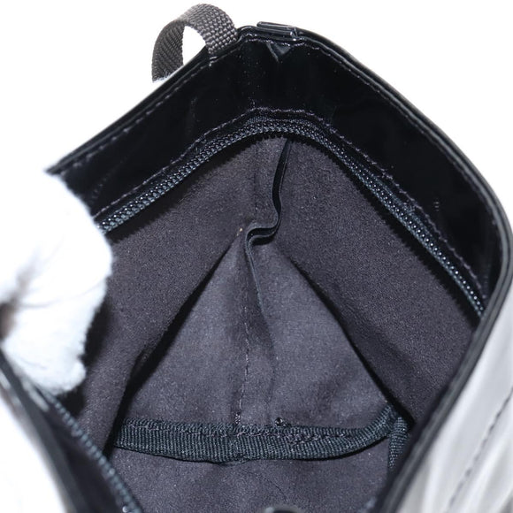 Herve Chapelier Shoulder Pouch Patent Black Auth 209804A