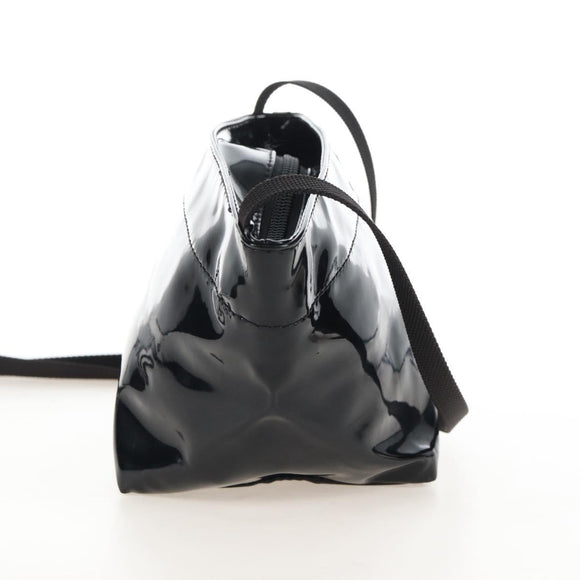 Herve Chapelier Shoulder Pouch Patent Black Auth 209804A
