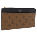 LOUIS VUITTON Monogram Reverse Slim Purse Long Wallet M80390 LV Auth 209810A-1
