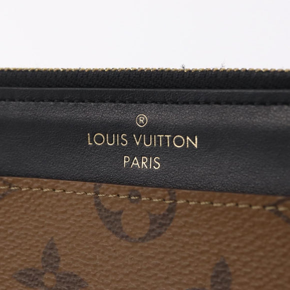 LOUIS VUITTON Monogram Reverse Slim Purse Long Wallet M80390 LV Auth 209810A