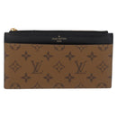 LOUIS VUITTON Monogram Reverse Slim Purse Long Wallet M80390 LV Auth 209810A-2