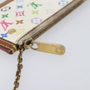LOUIS VUITTON Monogram Multicolor Pochette Cles Purse White M92655 Auth 209817-13