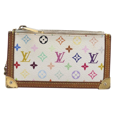 LOUIS VUITTON Monogram Multicolor Pochette Cles Purse White M92655 Auth 209817 - 0