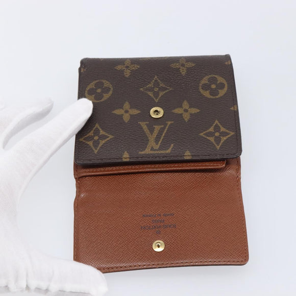 LOUIS VUITTON Monogram Porte Monnaie Bier Cartes Crdit Wallet M61652 Auth 209818