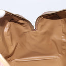 CELINE Macadam Canvas Boston Bag PVC Leather Brown Gold Auth 209827-22