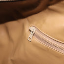 CELINE Macadam Canvas Boston Bag PVC Leather Brown Gold Auth 209827-23