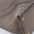 GUCCI Micro GG Canvas Guccissima Tote Bag Leather Gray Gold 296910 Auth 209833V-14