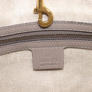 GUCCI Micro GG Canvas Guccissima Tote Bag Leather Gray Gold 296910 Auth 209833V-18