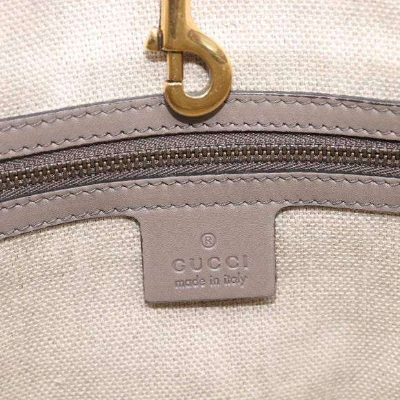 GUCCI Micro GG Canvas Guccissima Tote Bag Leather Gray Gold 296910 Auth 209833V