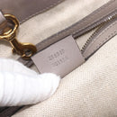 GUCCI Micro GG Canvas Guccissima Tote Bag Leather Gray Gold 296910 Auth 209833V-24