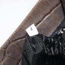 PRADA Metal Handle Shoulder Bag Nylon Green Silver Auth 209835A-11