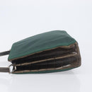 PRADA Metal Handle Shoulder Bag Nylon Green Silver Auth 209835A-4