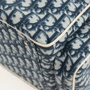 Christian Dior Trotter Canvas Boston Bag PVC 2way Navy Silver Auth 209836V-19