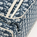 Christian Dior Trotter Canvas Boston Bag PVC 2way Navy Silver Auth 209836V-20