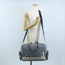 Christian Dior Trotter Canvas Boston Bag PVC 2way Navy Silver Auth 209836V-30