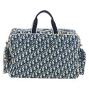 Christian Dior Trotter Canvas Boston Bag PVC 2way Navy Silver Auth 209836V-2