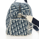 Christian Dior Trotter Canvas Boston Bag PVC 2way Navy Silver Auth 209836V-4