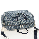 Christian Dior Trotter Canvas Boston Bag PVC 2way Navy Silver Auth 209836V-6