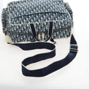 Christian Dior Trotter Canvas Boston Bag PVC 2way Navy Silver Auth 209836V-8