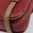 Bottega Veneta INTRECCIATO Hand Bag Leather Outlet Red Gold Auth 209838V-15