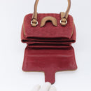 Bottega Veneta INTRECCIATO Hand Bag Leather Outlet Red Gold Auth 209838V-19